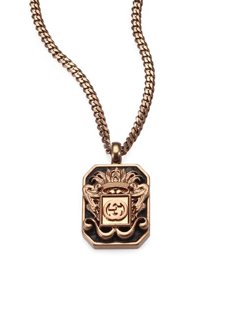 gucci necklace men gold|Gucci gold jewellery for men.